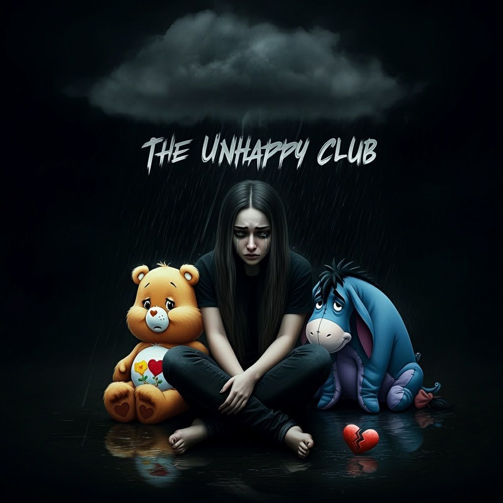 Life: “The Unhappy Club” with Care Bears Grumpy Bear, and Eeyore (error)
