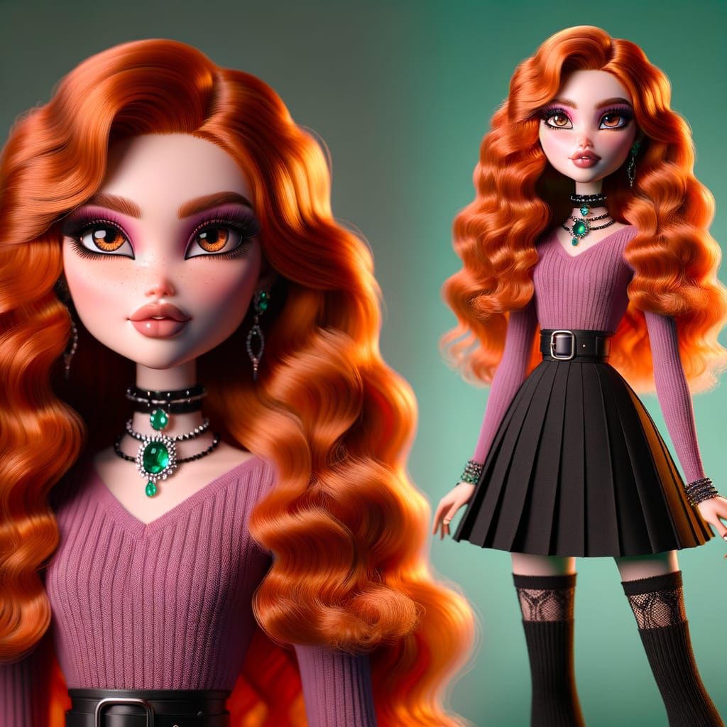 Glamorous Fantasy Goddess in Vibrant Colors