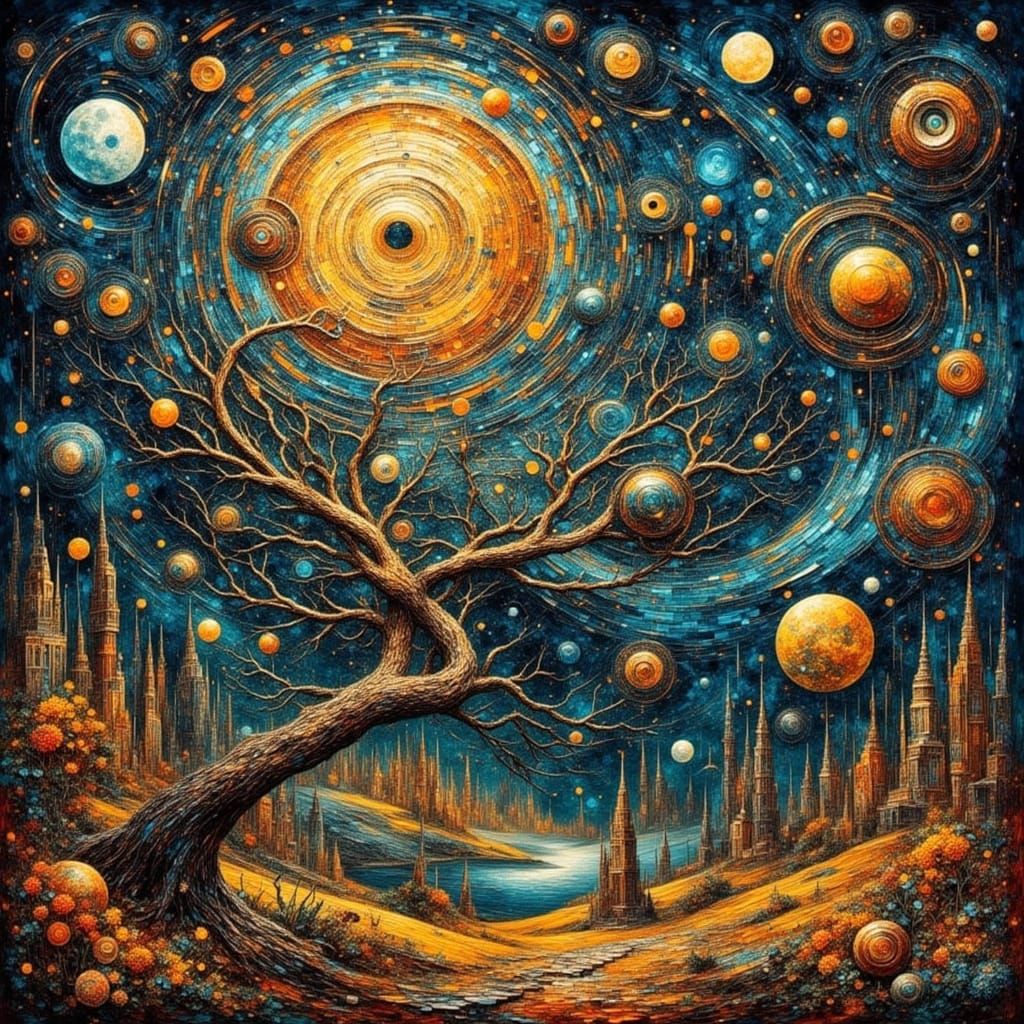 Interdimensional Abstract in Painterly Style