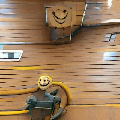 Joyful Expression on a Ship