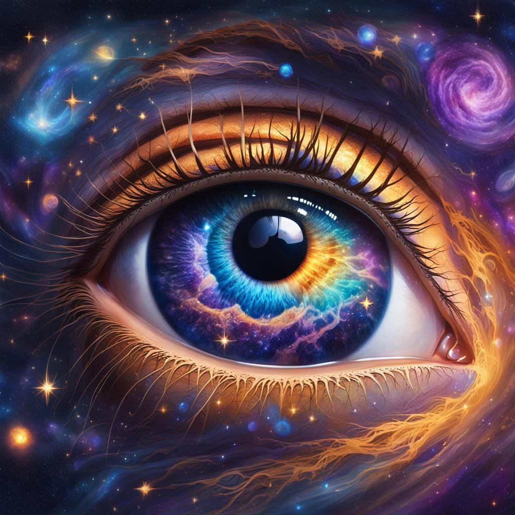 Celestial Eye in Hyperrealistic Detail