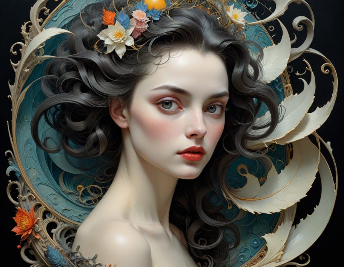 Ethereal Beauty Adorns an Eggshell Masterpiece