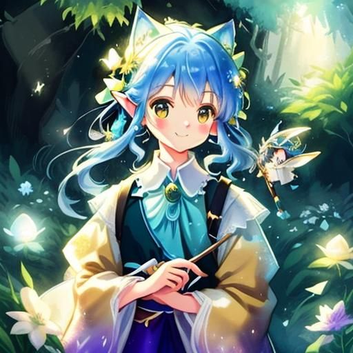 Magical Elves with Bows in 3D Anime Style