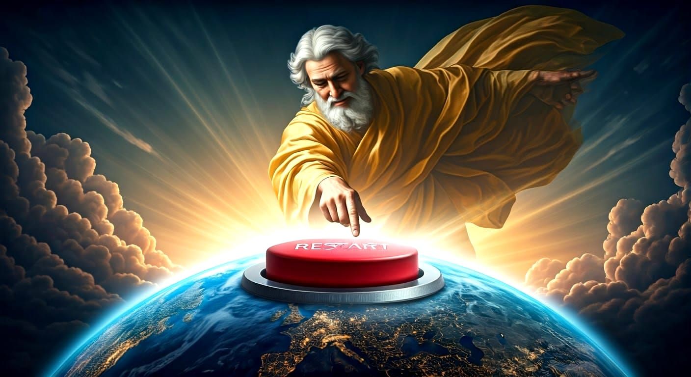 Divine Hand Reaches for the Restart Button in a Classical Re...