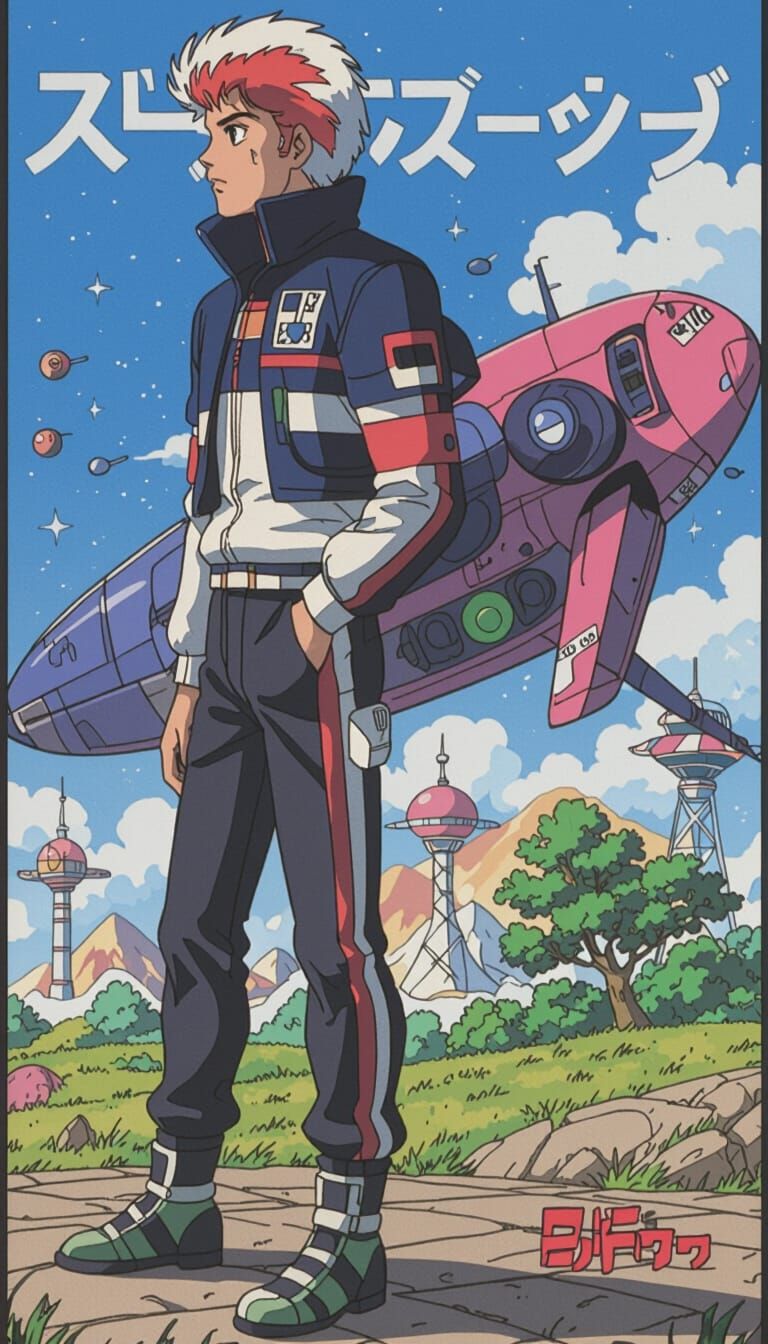 Retro 80s Anime Scene