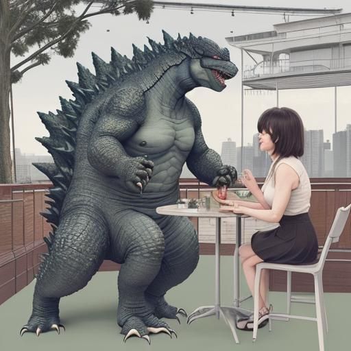 Godzilla on a Date with Extra Limbs