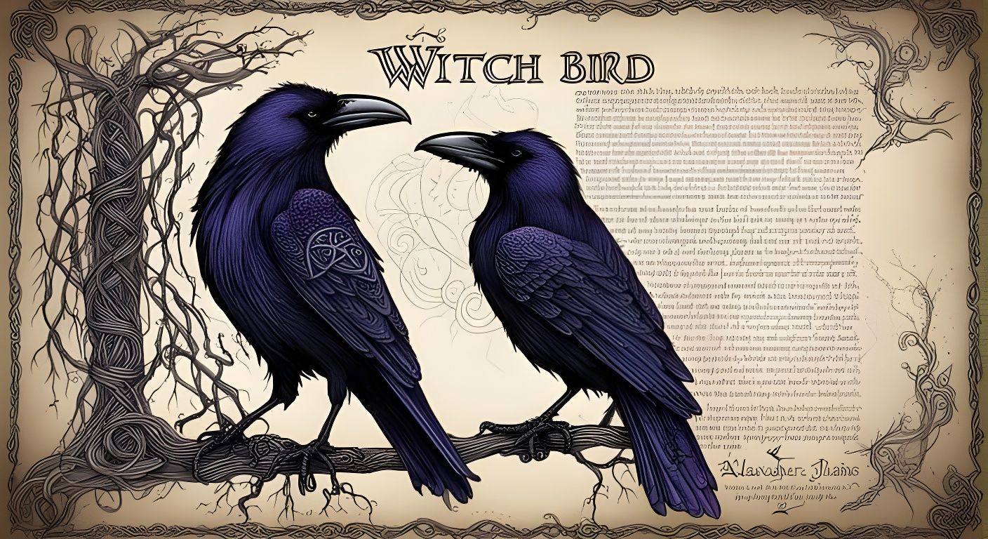 Witch-Bird Challenge: Raven Familiar in Celtic Knotwork