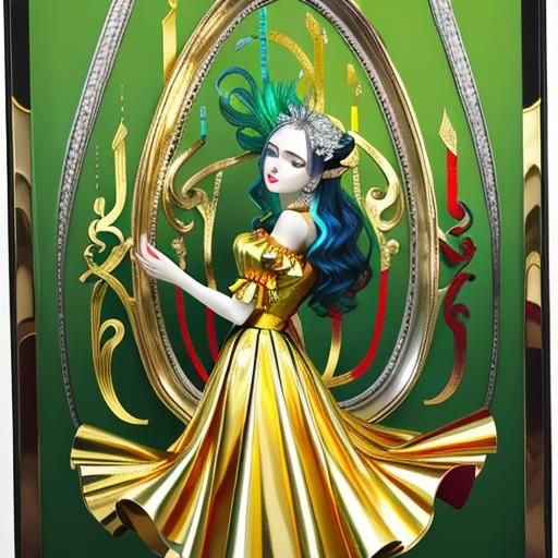 Colorful Abstract Design in Mixed Hues