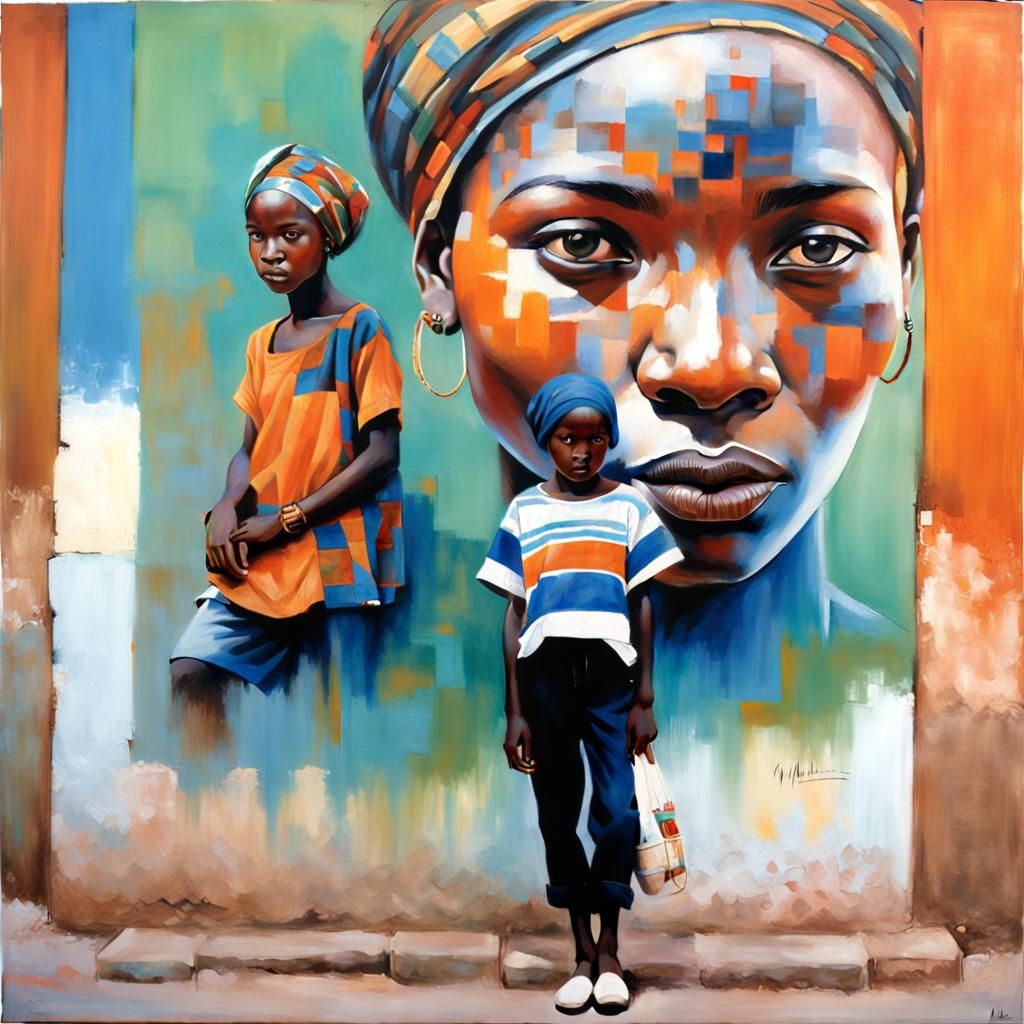 Malian Street Artist Portrait in Hyperrealism Style