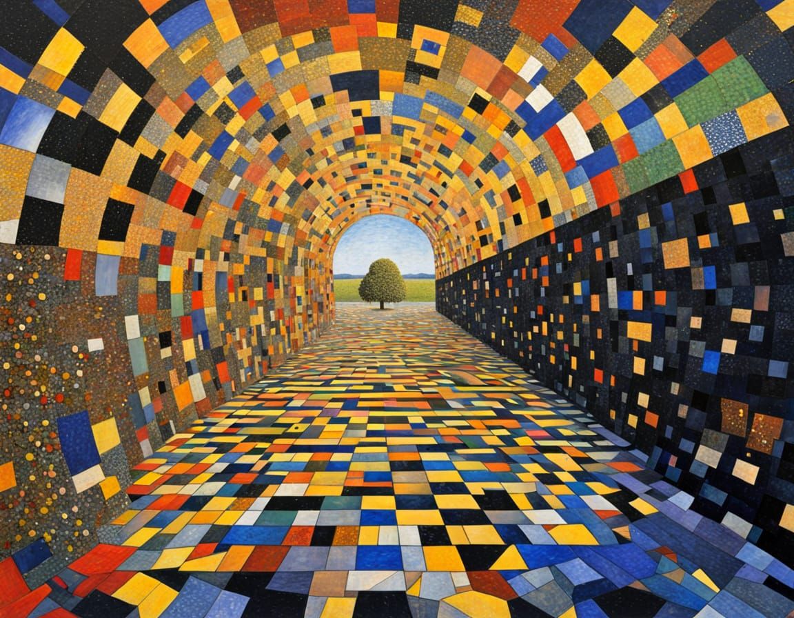 Pointillist Masterpiece of Fractured Reality