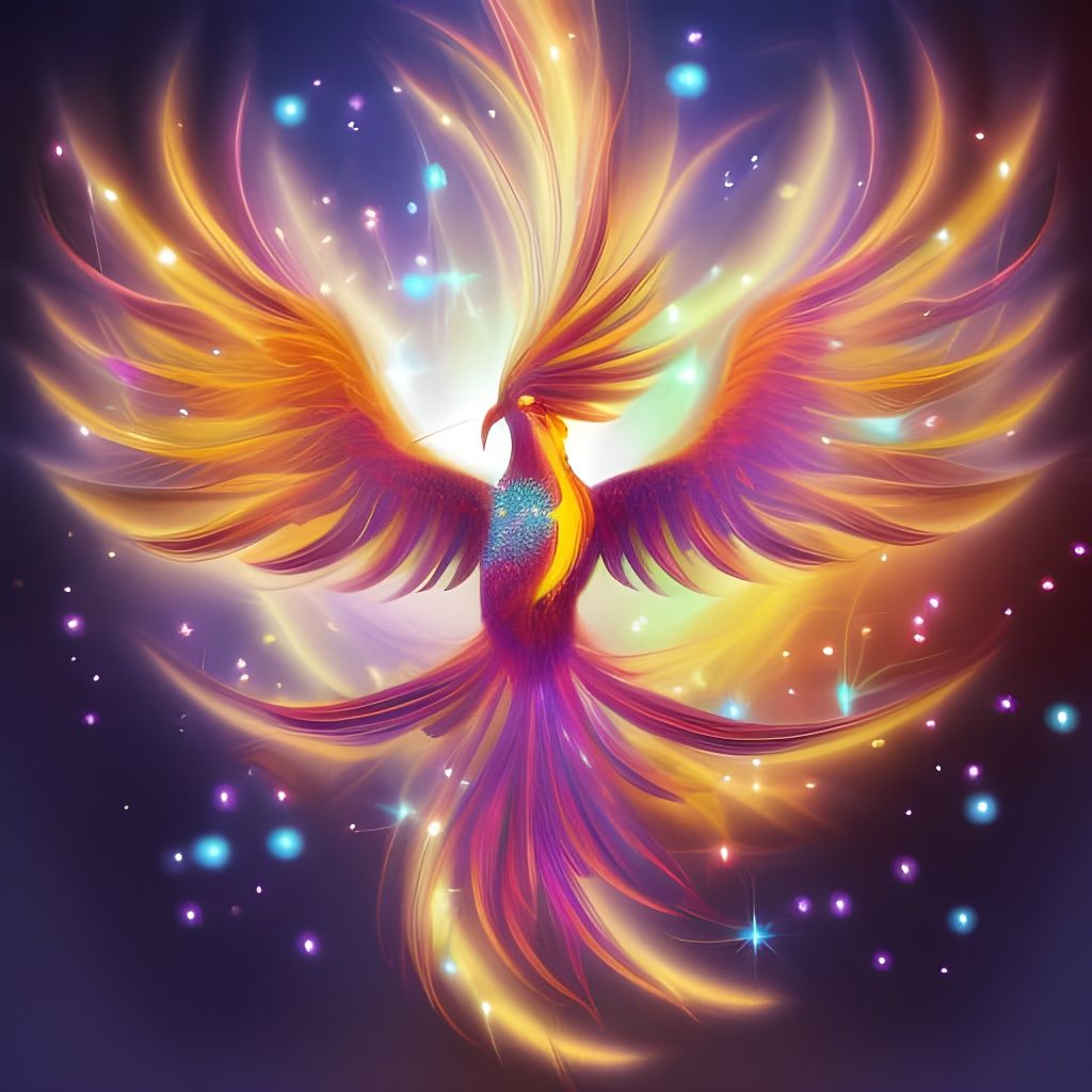 Luminous Phoenix Fantasy Art in 8K Resolution