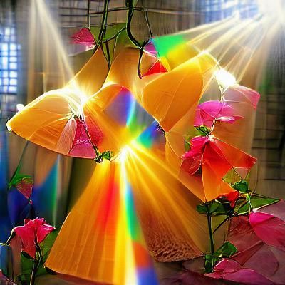 Colorful Sunshine Rays: A Heartwarming Light