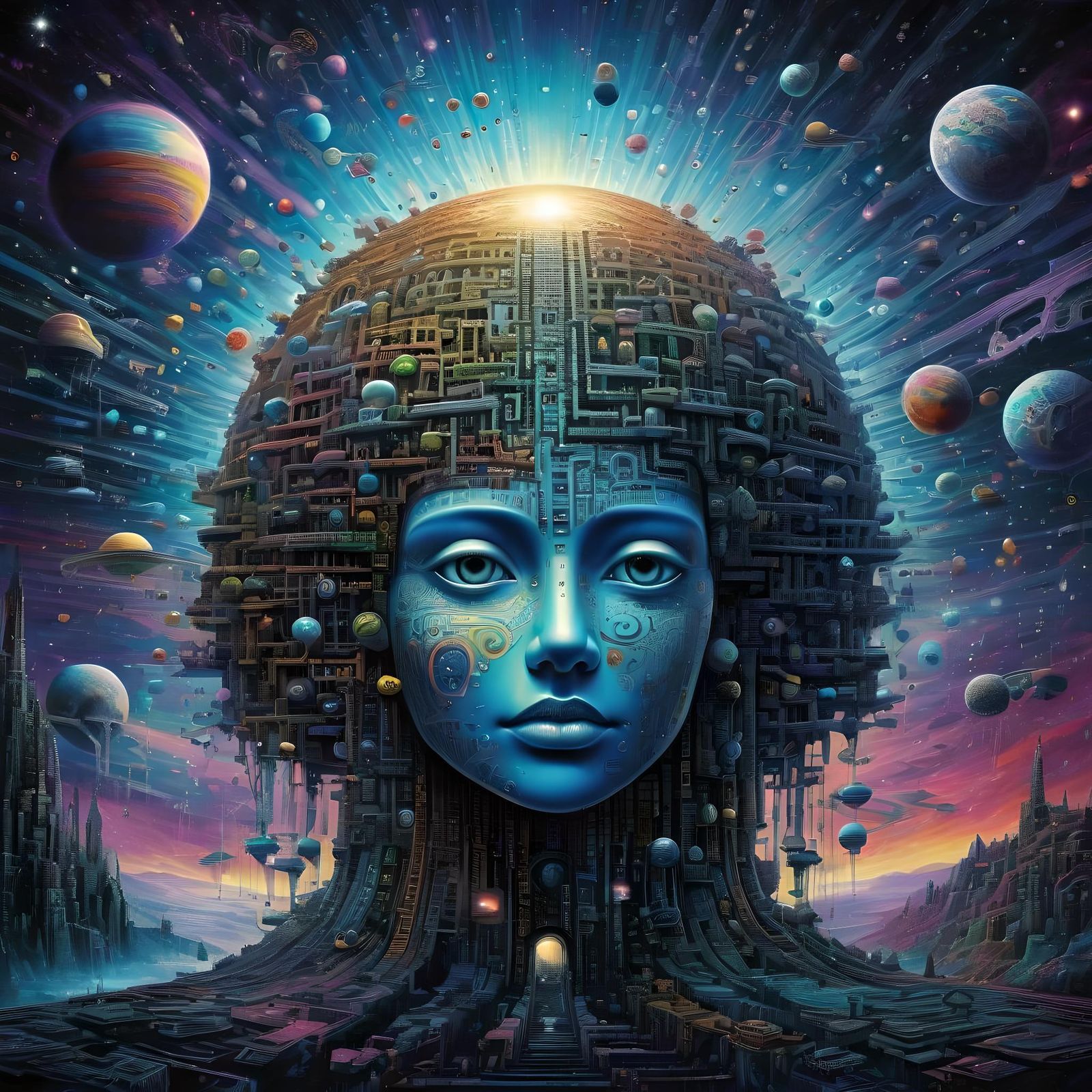 Binary Code Dreamscape: A Cosmic Vision