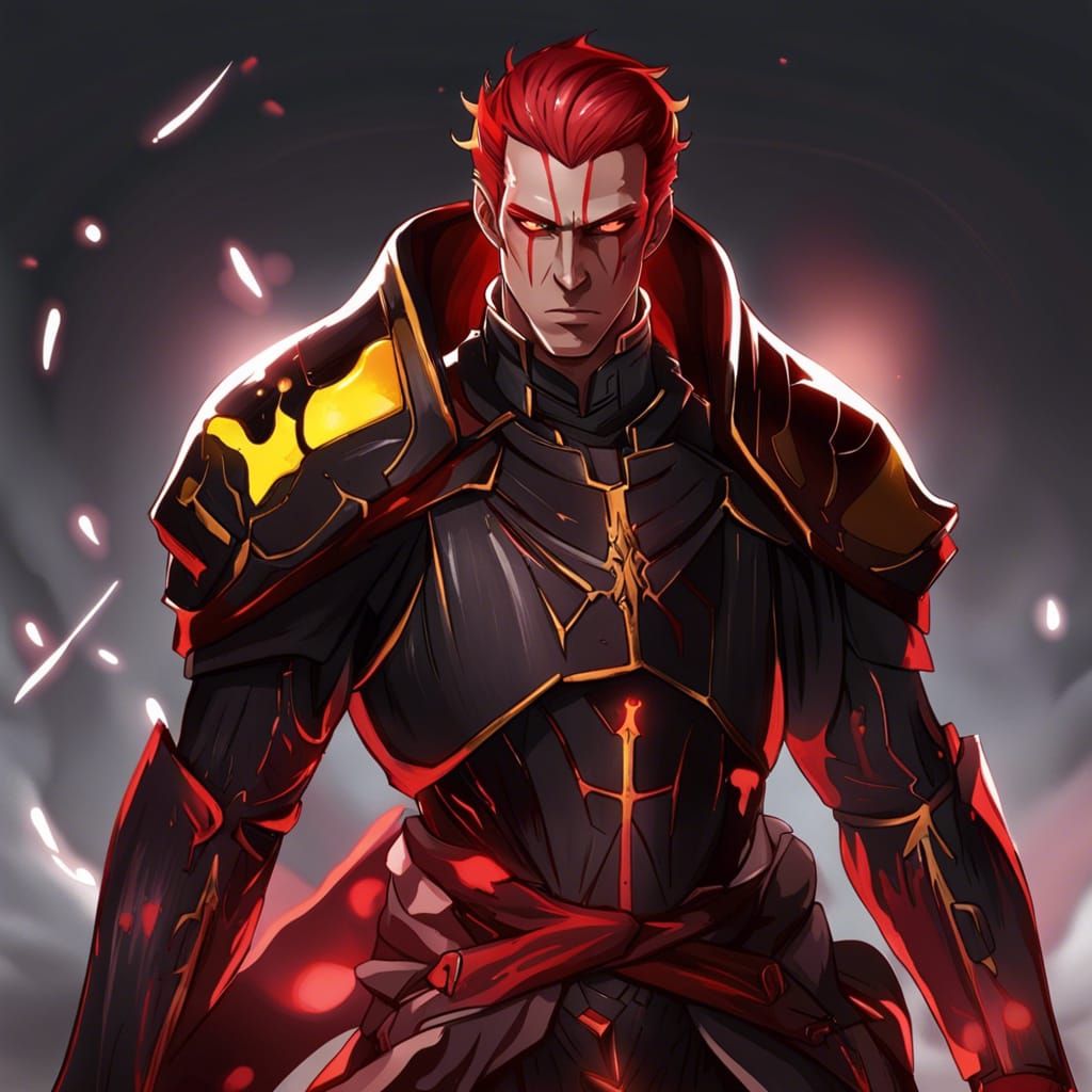 Sith Warrior in Zakuul Knight Armor as Anime Art
