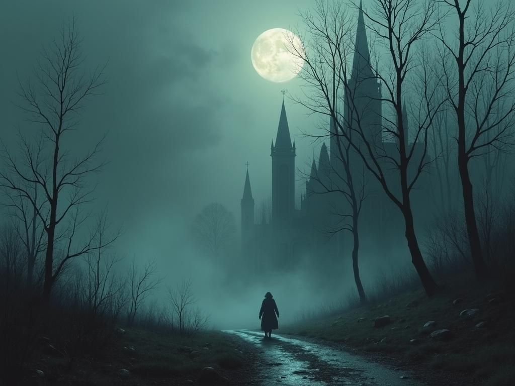 Ominous Horror Landscape in Style of Gustave Doré