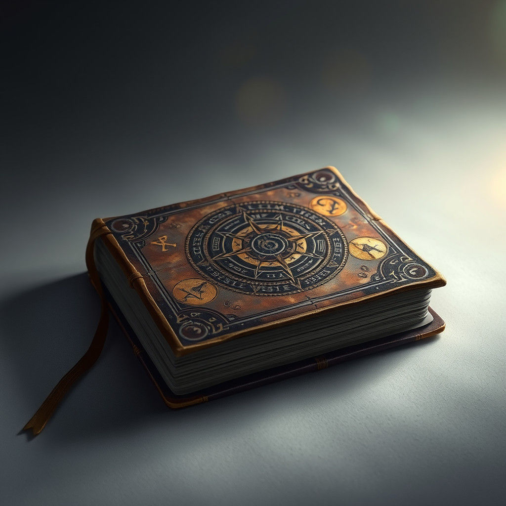 Mystical Journal with Ethereal Glow: Fantasy Concept Art