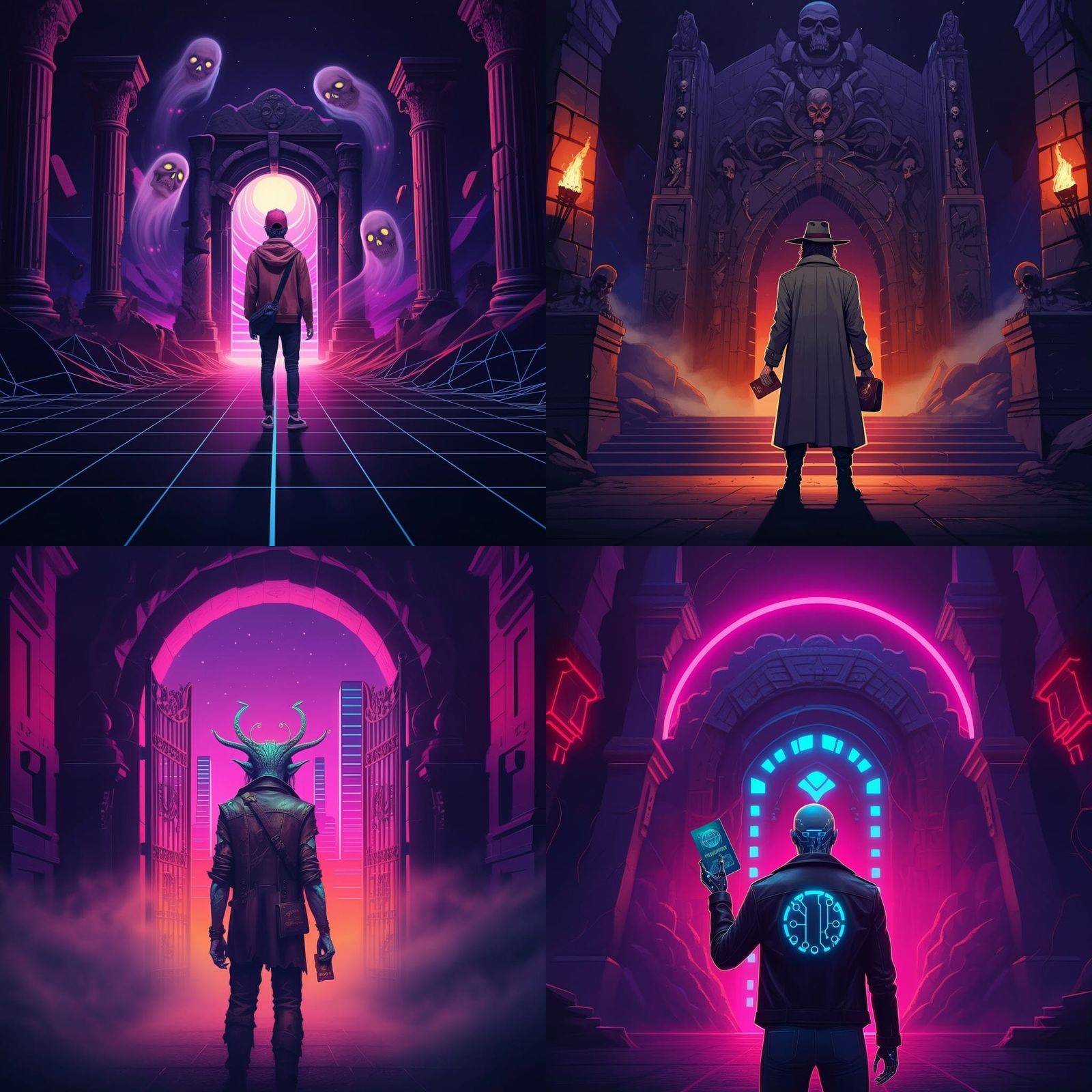 Comic Style Underworld Passport Control