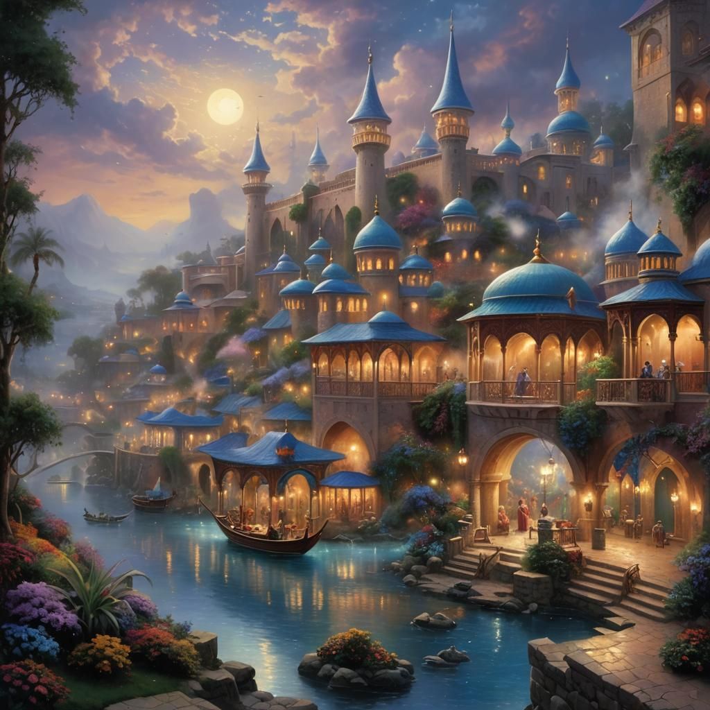 Ethereal Arabian Nights Fantasy Scene