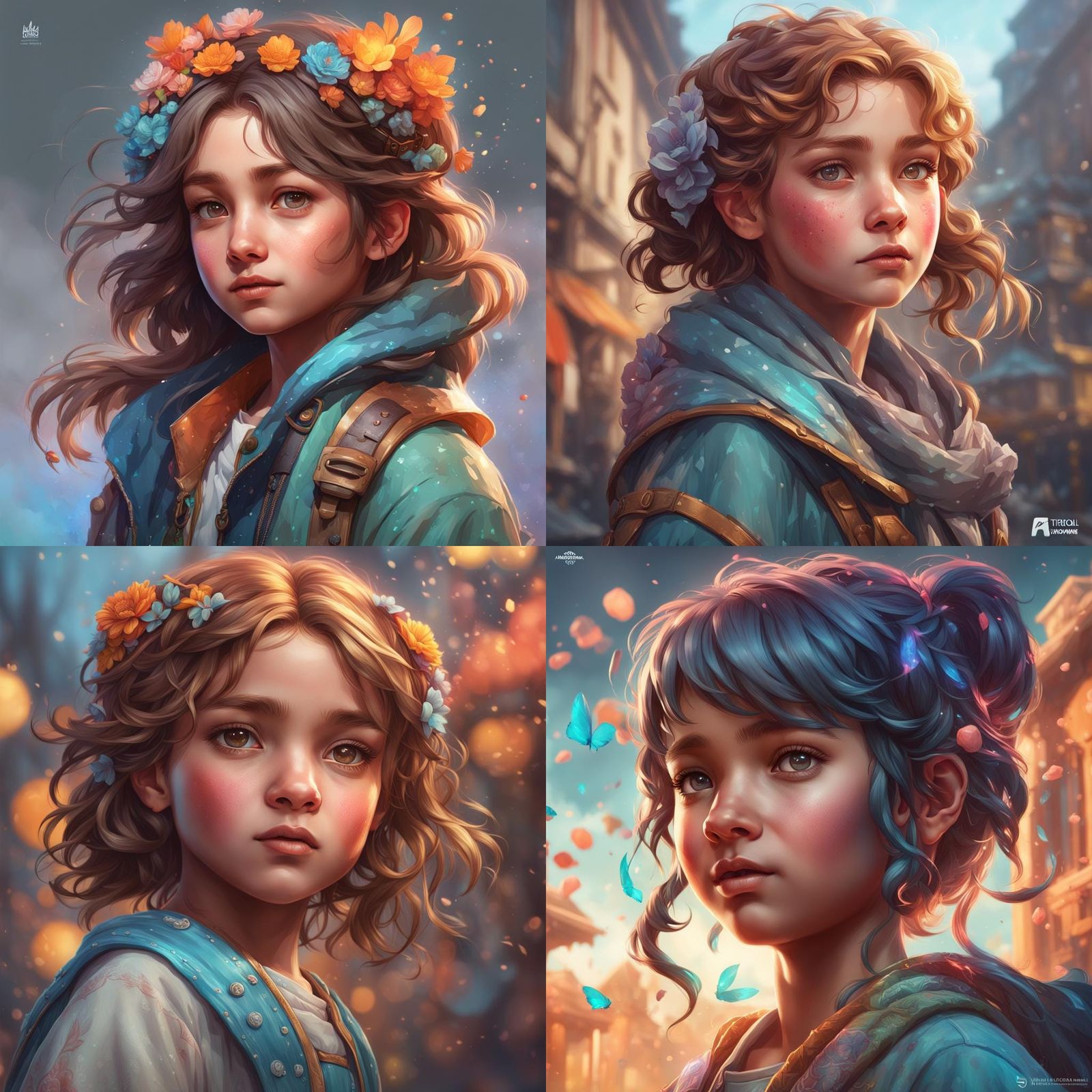 Detailed Portrait of a Cute Girl in Artgerm Style