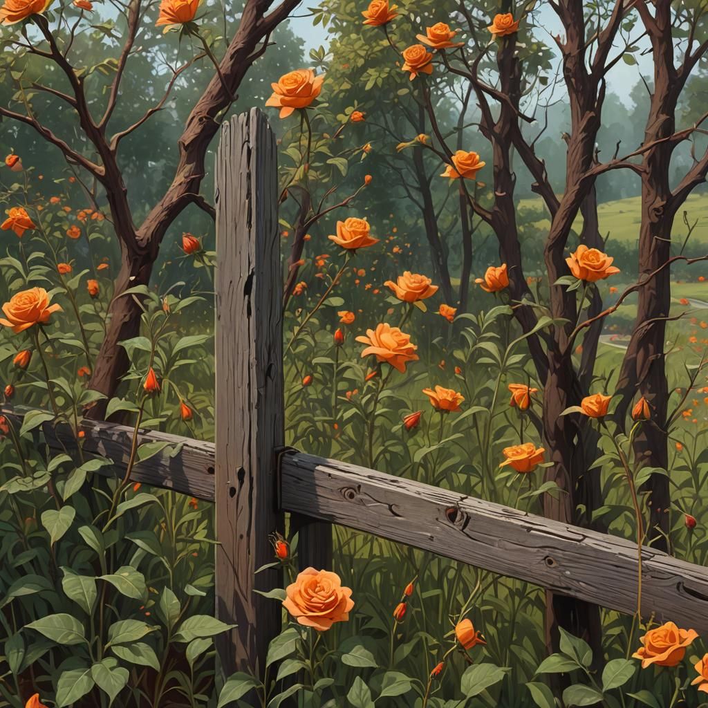 Hyperrealistic Lilies by Orchard Fence in Splash Art