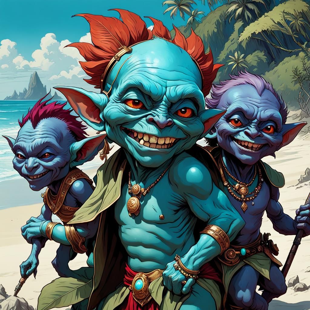 Goblins Celebrate Love on an Indonesian Beach