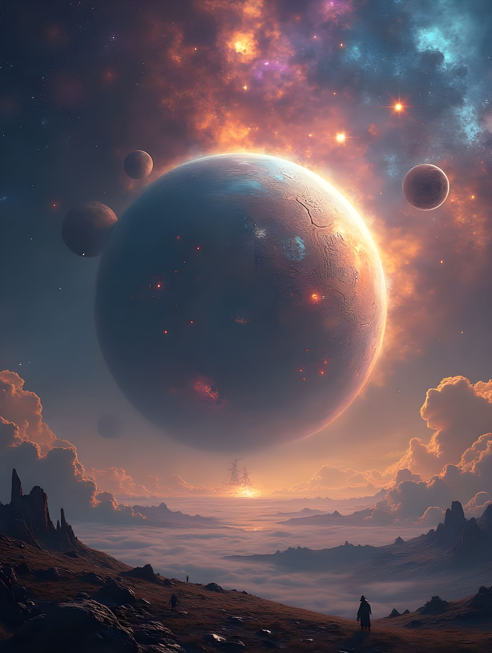 Fantastical Deep Color Space Concept Art