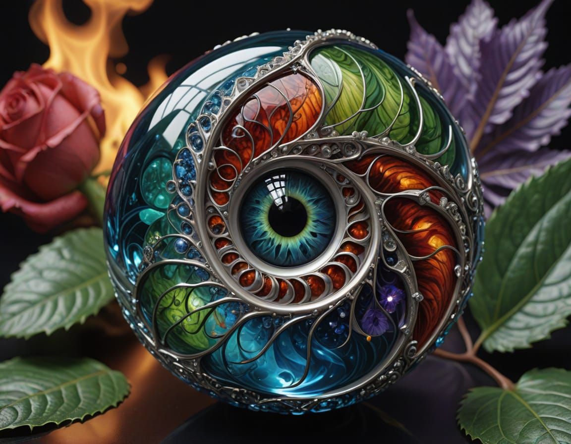 Hyperrealistic Glass Curves Reflecting Vivid Starscape