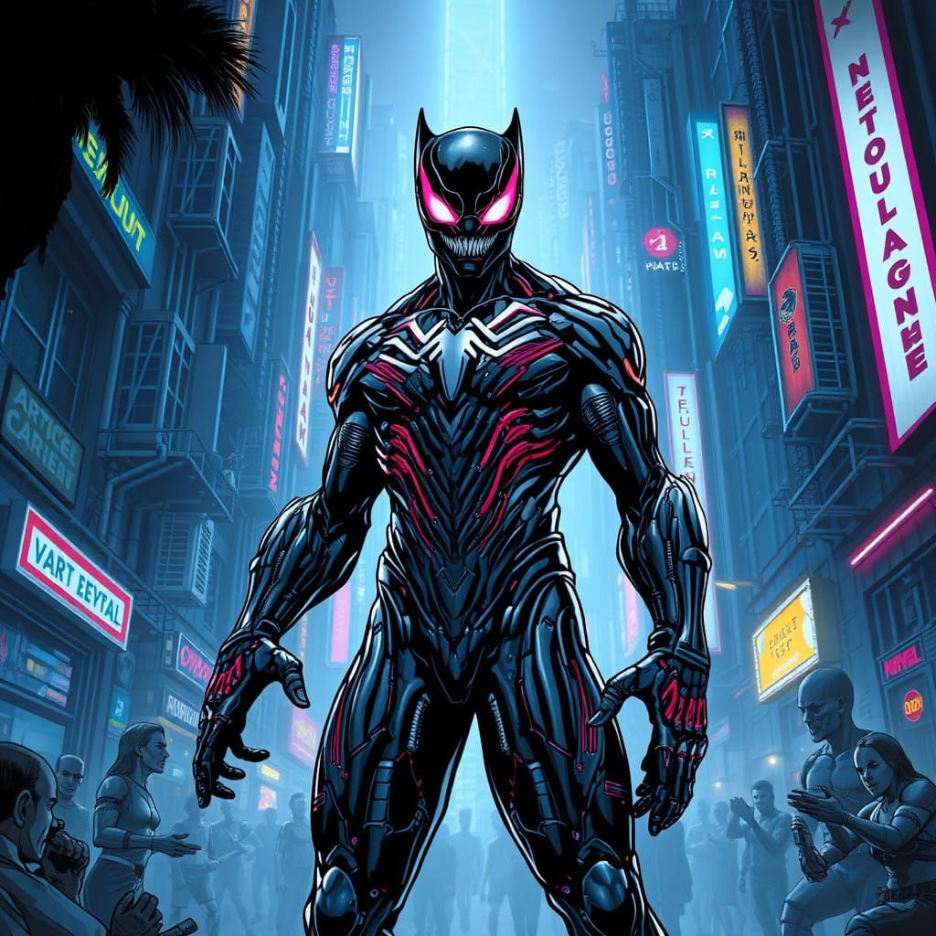 Cybernetic, Venomized T'Challa Terminator: Dark, Gritty Urba...