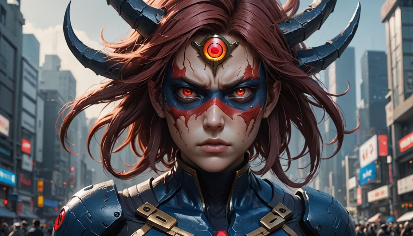 Anime Style Female Cyclops Monster in 8k