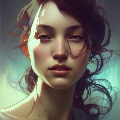 Happy Portrait in Hyperdetailed Artstation Style