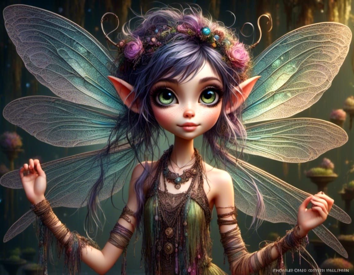 Dragonfly Wings and Pixie Dust <lora:Punky Pixie:1.0>