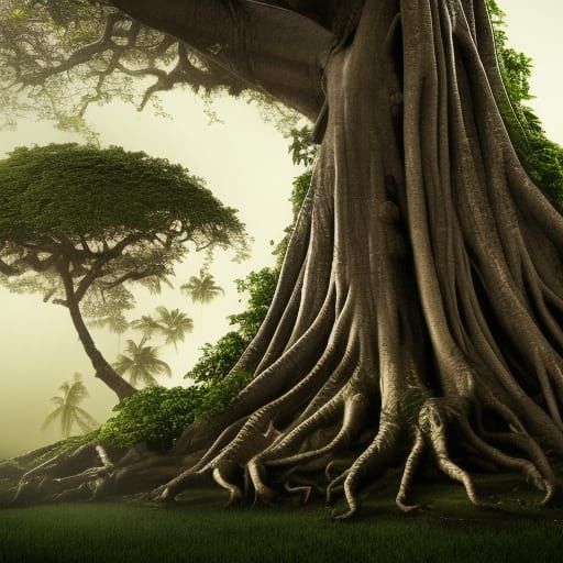 Hawaiian banyan tree