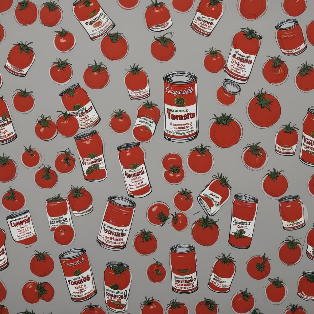 Campbell's Tomato Juice Can in Pop Art Style