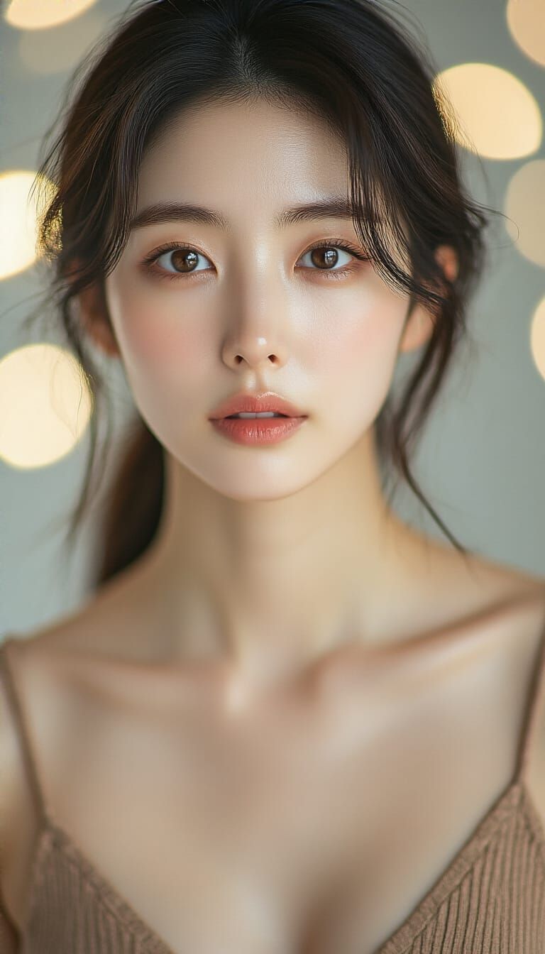 Korean Woman Portrait for Fashion Magazine Cover