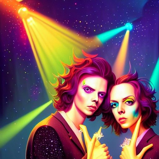 Tommy Cash and Ville Valo Backstage in Digital Painting