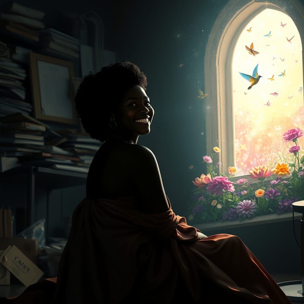 Enchanted Portal to Nirvana in Digital Painting Style