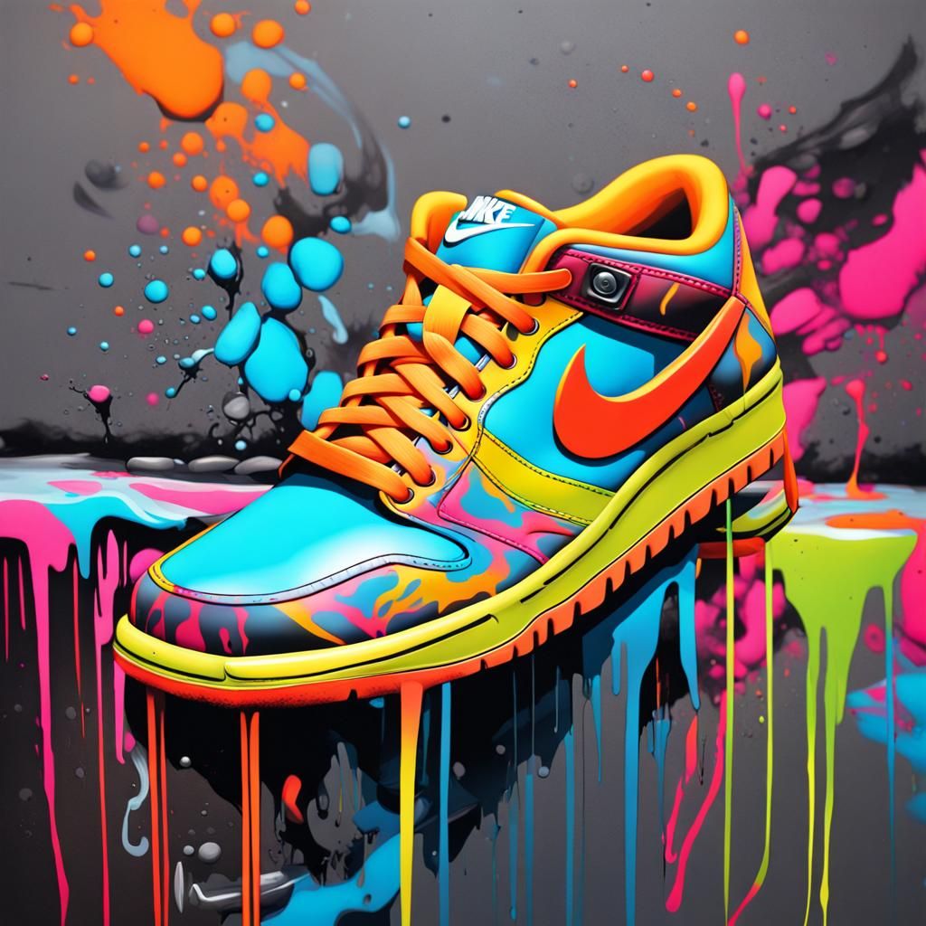 Nike in Graffiti Splash Art Style