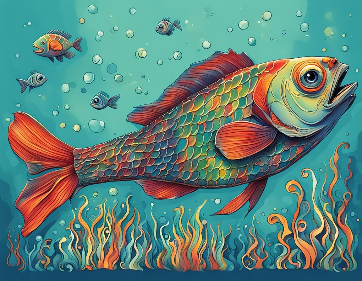 Abstract Fish Made of Stress