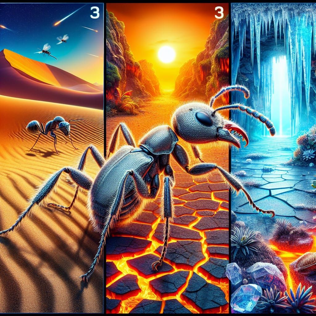 Insects Thriving in Extreme Environments: A Visual Study