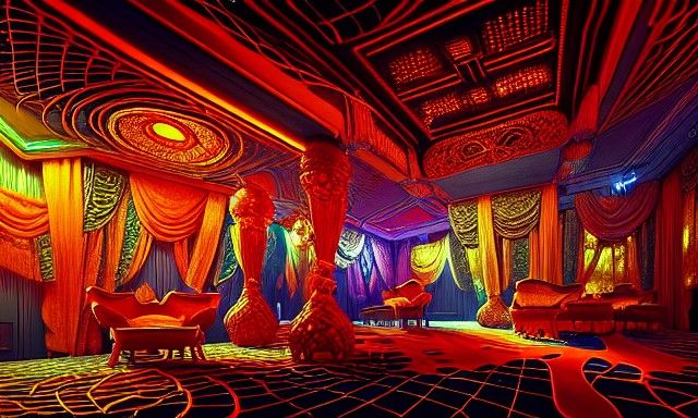 Vibrant Disco Club Scene: Intricate Photorealistic Painting
