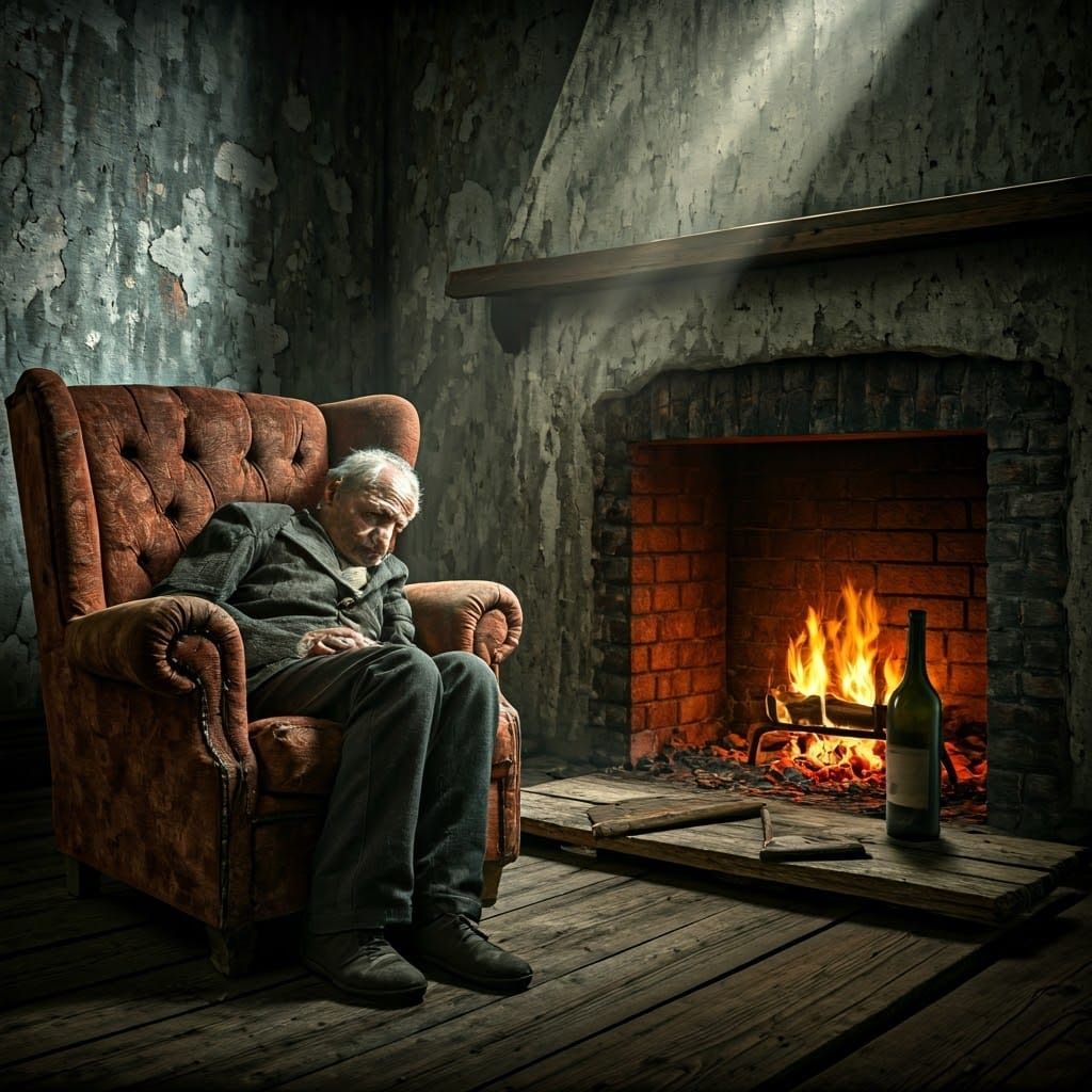 Elderly Man in Poverty, Old Masters Style