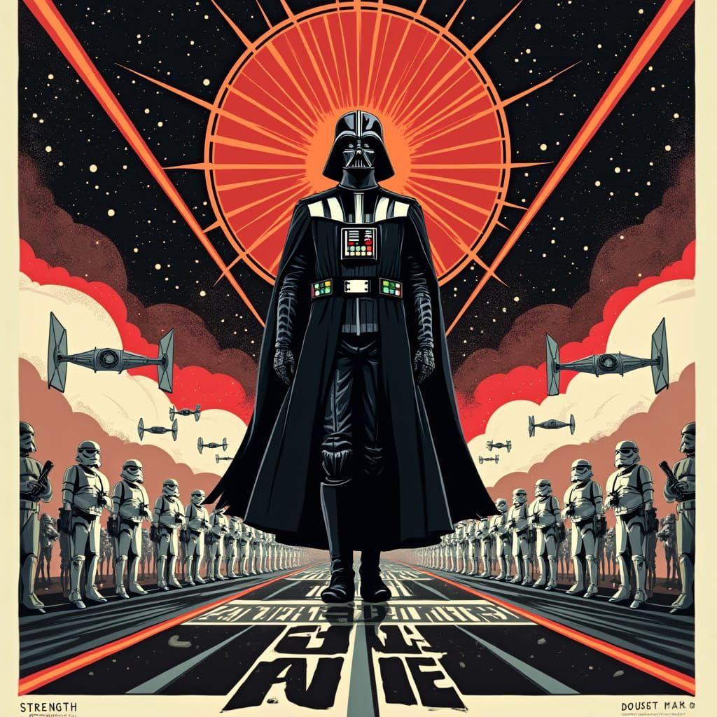Galactic Empire Propaganda Poster Illustration