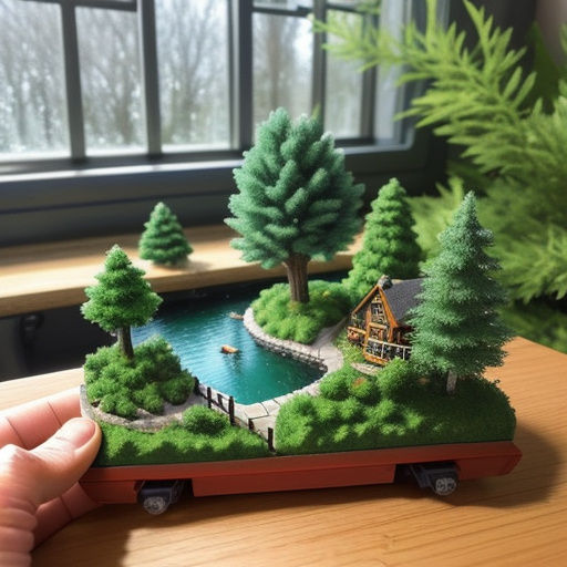 Child Creates Glowing Miniature Landscape