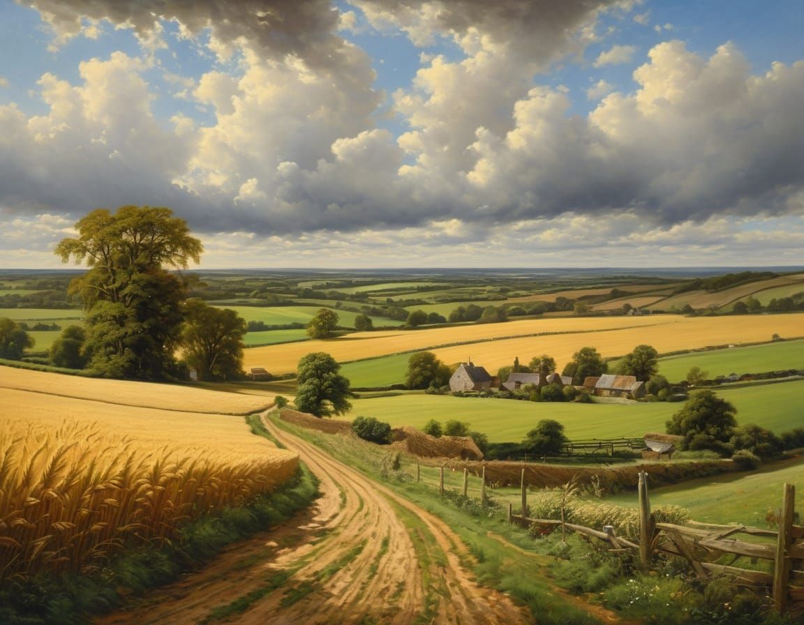 A summer afternoon in the English countryside