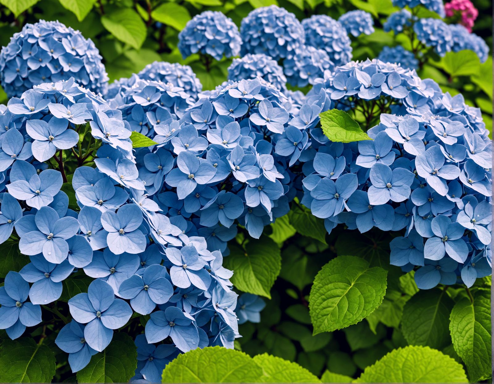 Hyperrealistic Hydrangea Bush in Cinematic Style