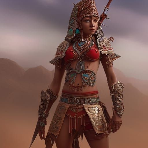 Epic Gerudo Warrior in Digital Matte Painting