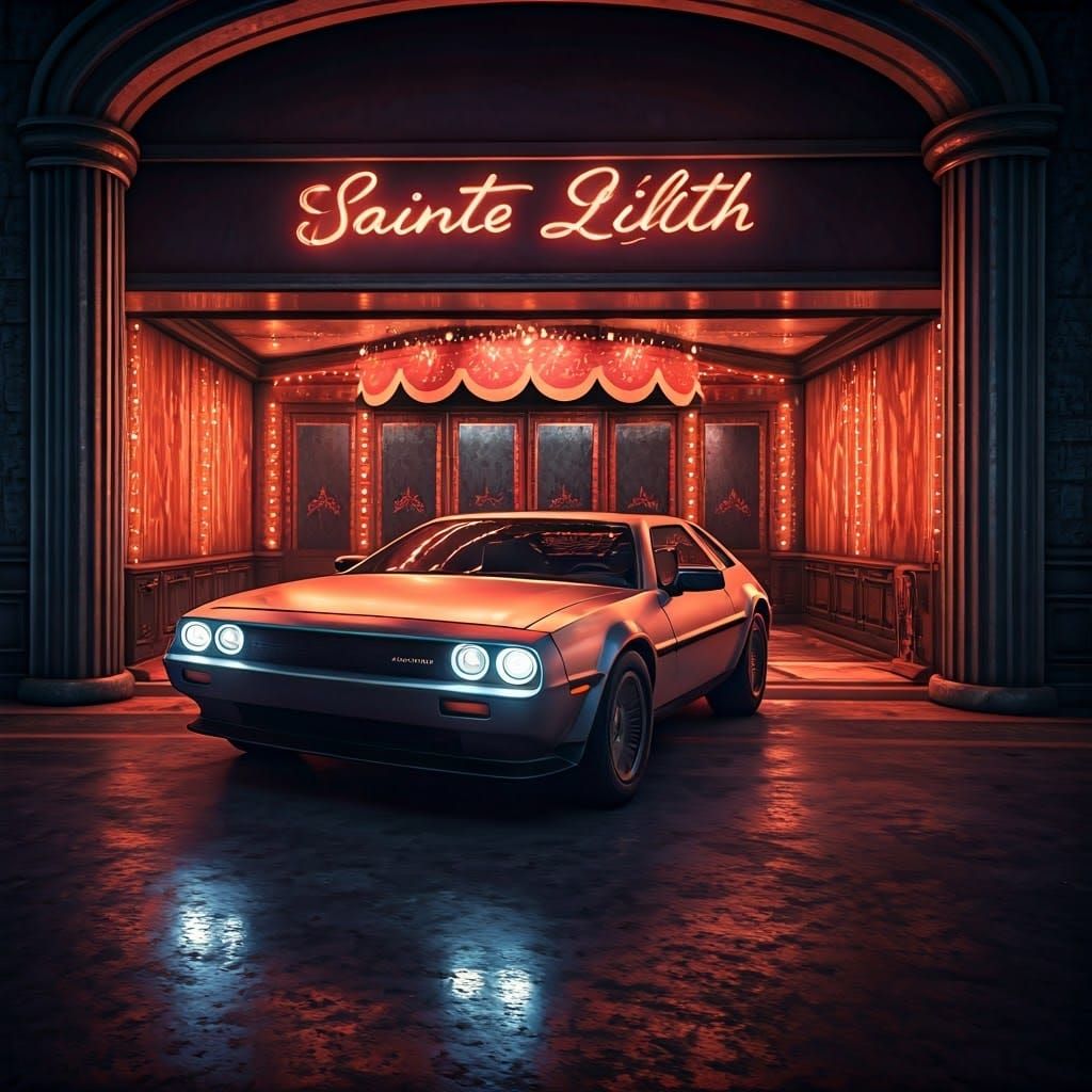 Dramatic De Lorean Challenger Illuminated at Sainte Lilith N...