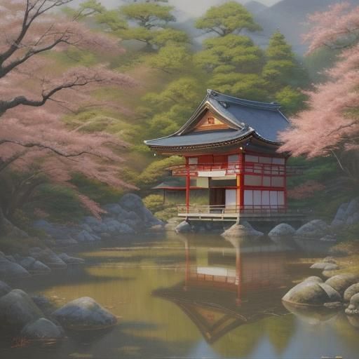Traditional Japanese Oil Painting
