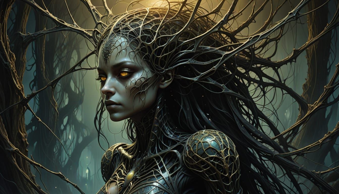 Angel Spider Goddess in Ethereal Elegance