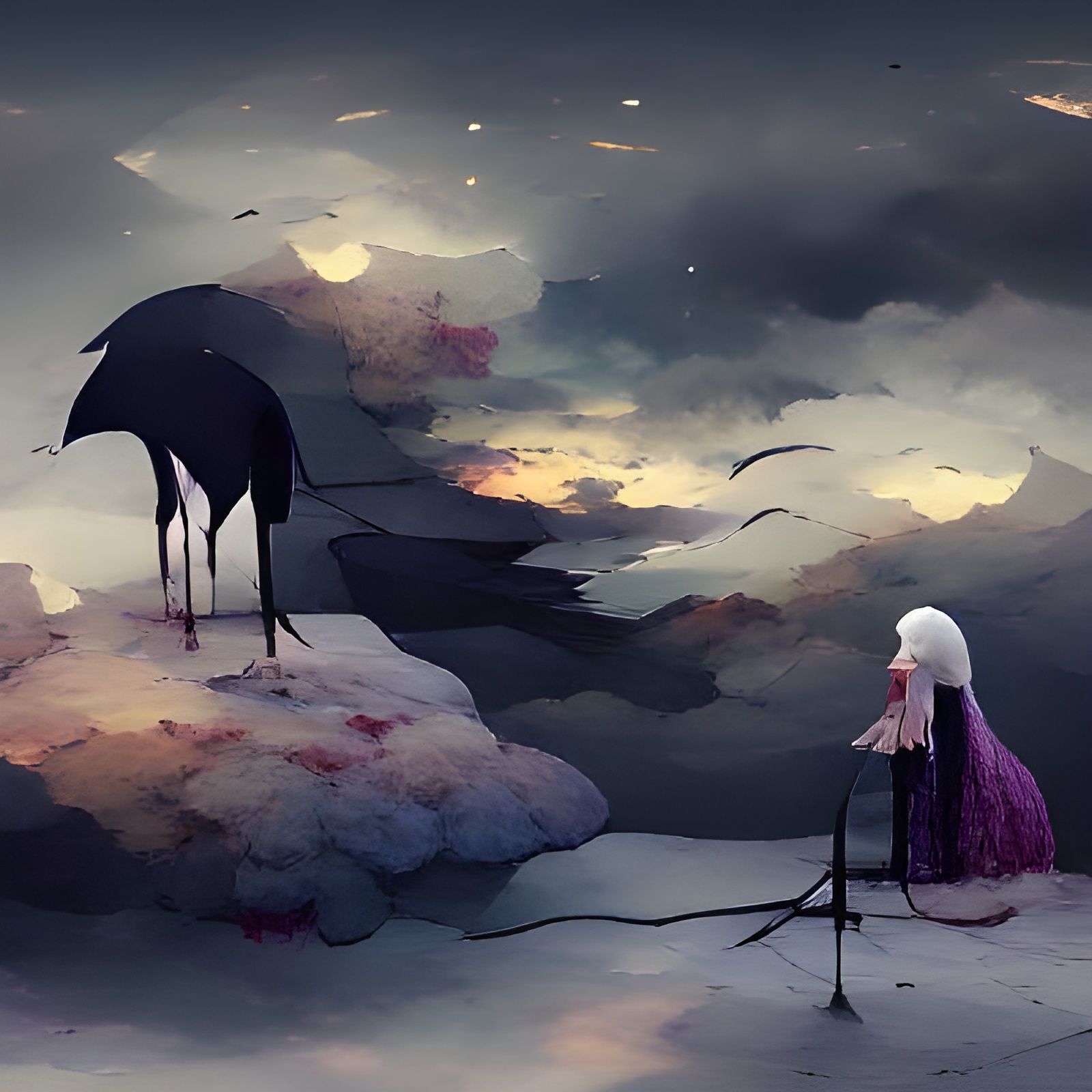 Ominous Fairytale Illustration of Longing